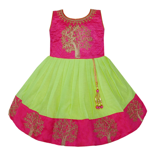 Wish Karo Baby Girls Partywear Frocks Dress For Girls (fe2913grnnw)