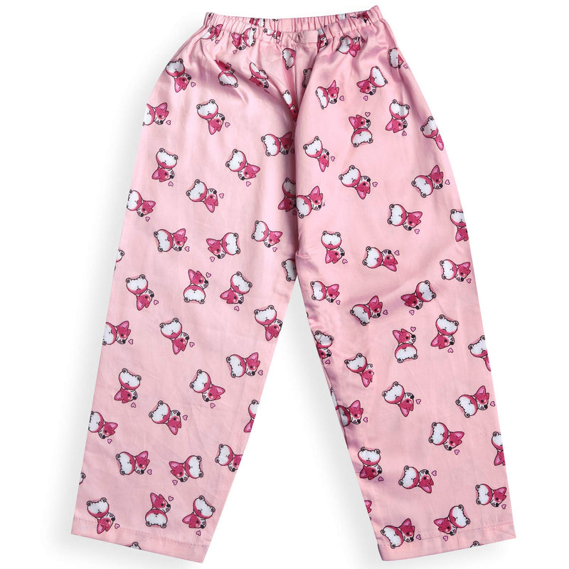 Wish Karo Cotton Printed Top & Bottom Pajama Set Night Dress for Boys & Girls-(ND18pnk)