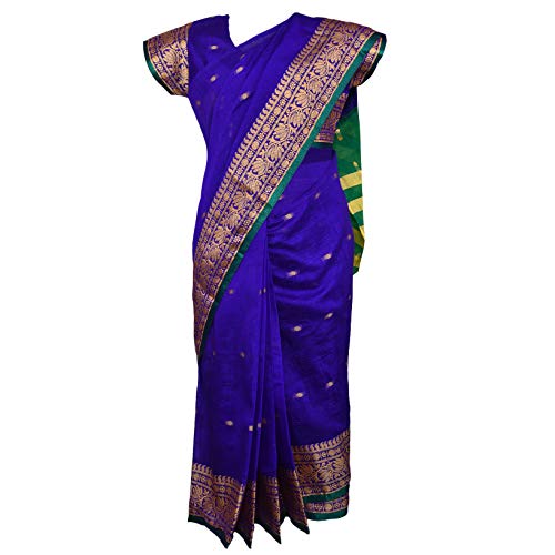 Traditional Art Silk Stitched Saree for Girls-sr02rb