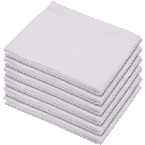 Wish Karo Hankie pure cotton super fine soft thin white Handkerchief for Men - Pack of 6