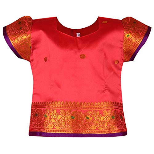 Girl's Traditional Art Silk Stitched Lehenga Choli-gc205pnk