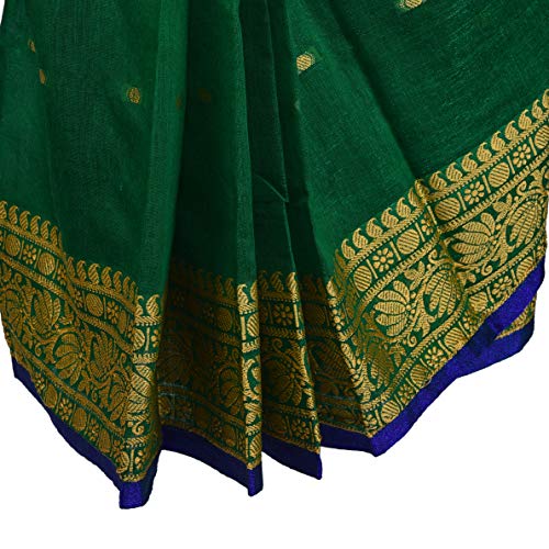 Traditional Art Silk Stitched Saree for Girls-sr02grn