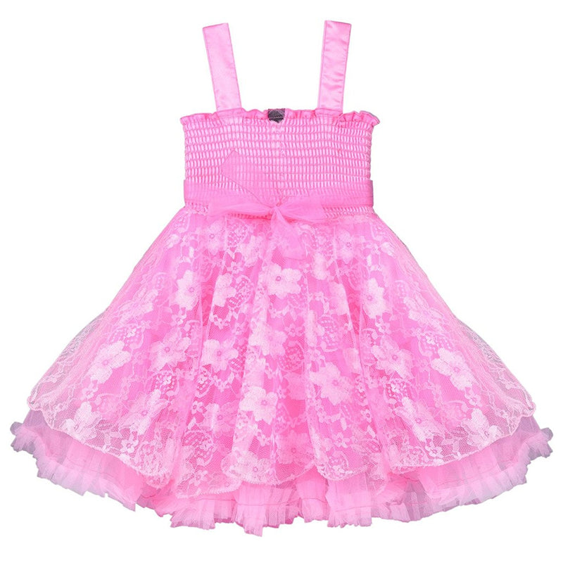 Baby Girls Party Wear Frock Dress fr1031bpknw -  Wish Karo Dresses