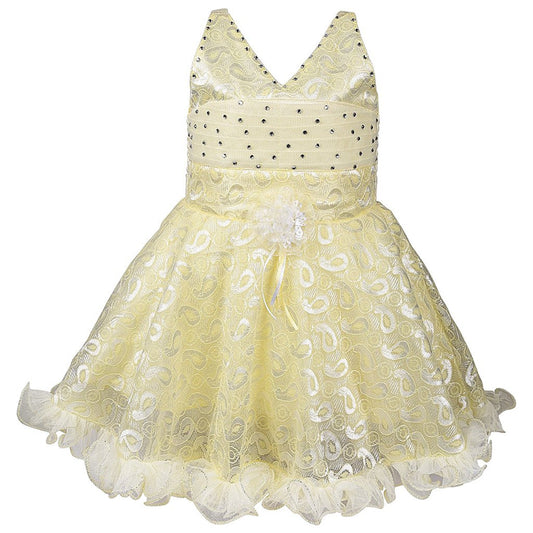 Baby Girls Party Wear Frock Dress DN fe1203cnw - Wish Karo Party Wear - frocks Party Wear - baby dress