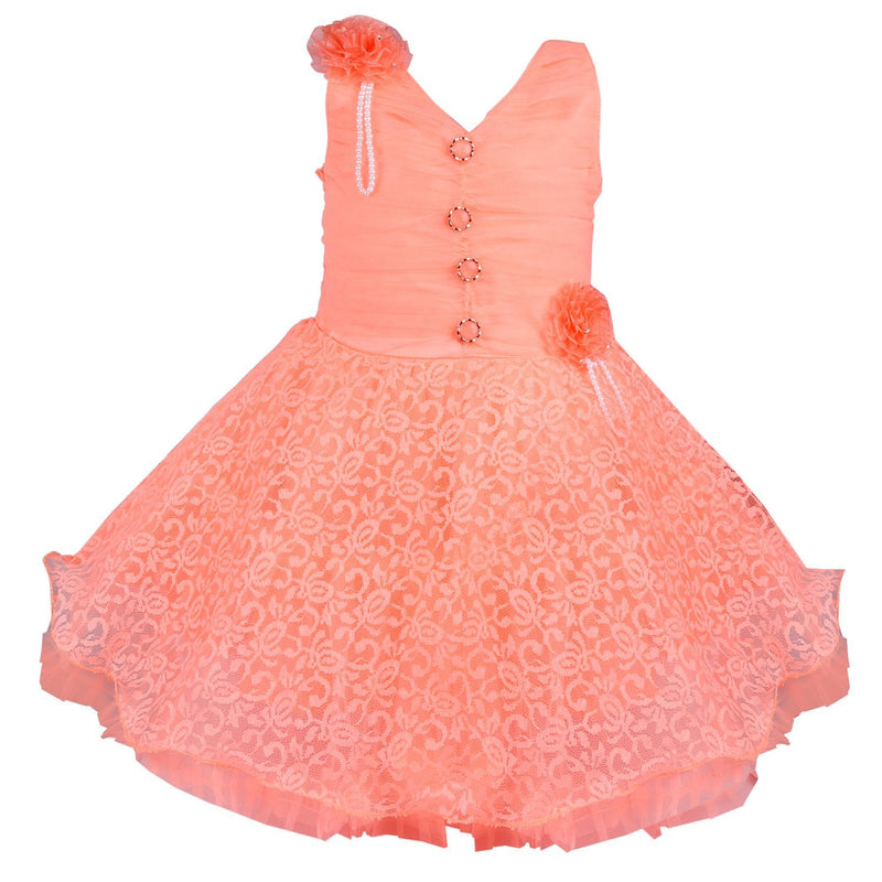 Baby Girls Party Wear Frock Dress DN fr1031pch - Wish Karo Party Wear - frocks Party Wear - baby dress