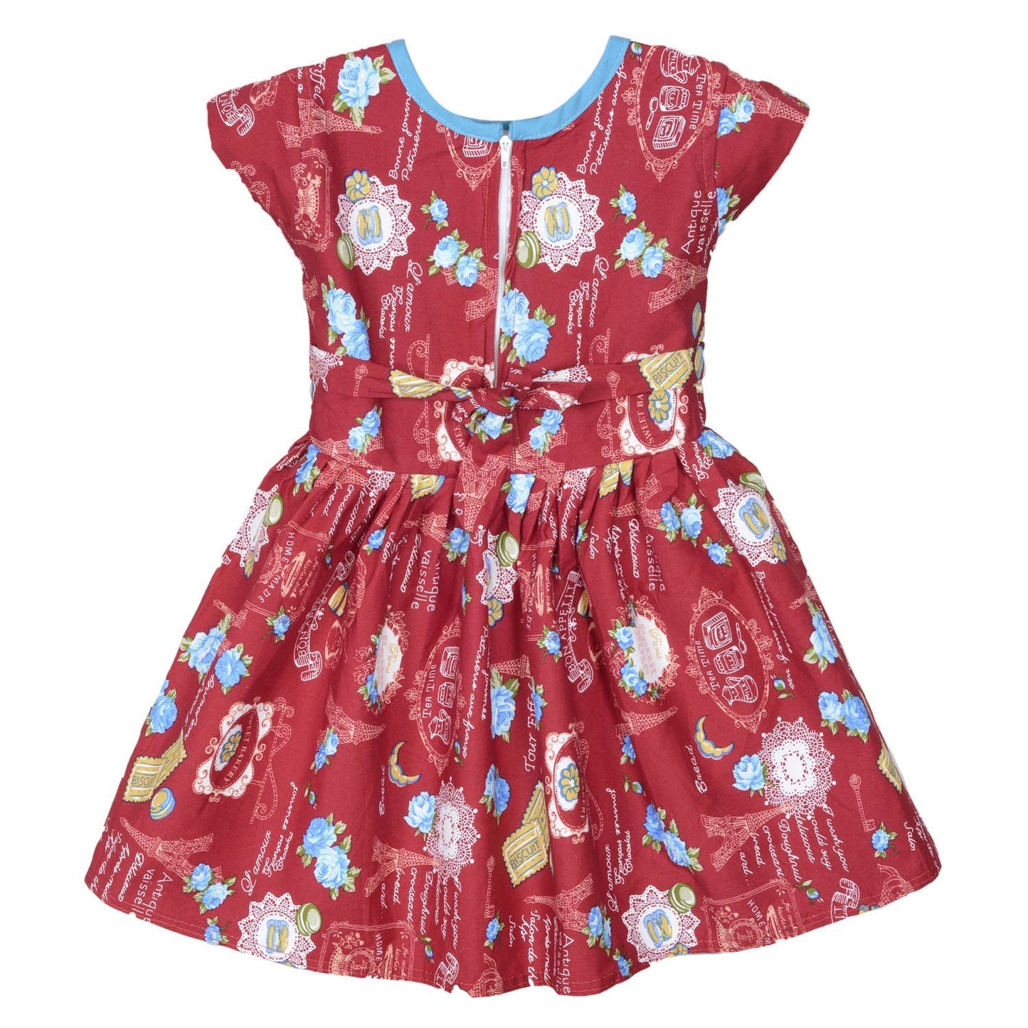 Baby Girls Party Wear Frock Dress ctn260rd - Wish Karo Cotton Wear - frocks Cotton Wear - baby dress
