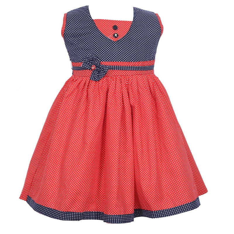 Baby Girls Dress ctn258rd - Wish Karo Cotton Wear - frocks Cotton Wear - baby dress