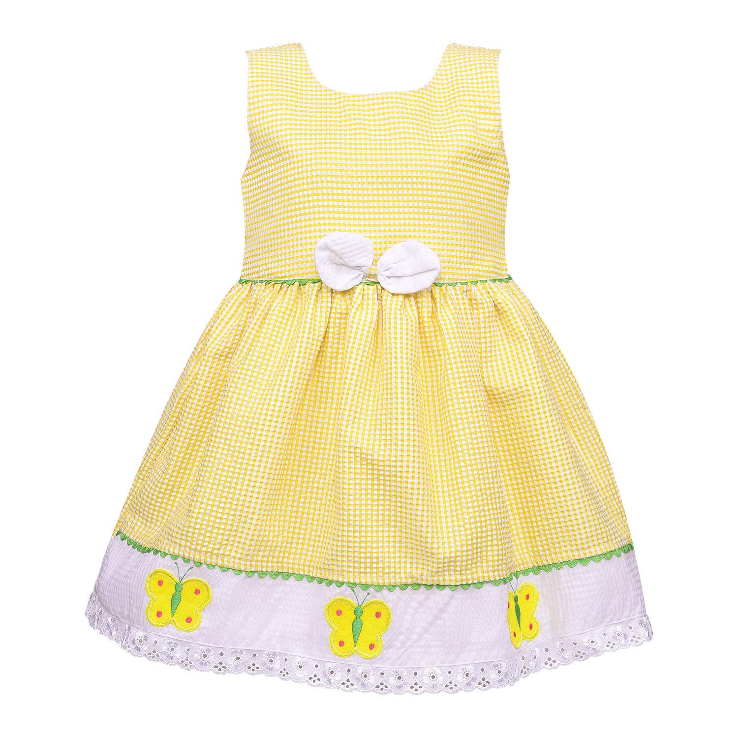 Baby Girls Cotton Frock Dress Ctn272Y - Wish Karo Cotton Wear - frocks Cotton Wear - baby dress