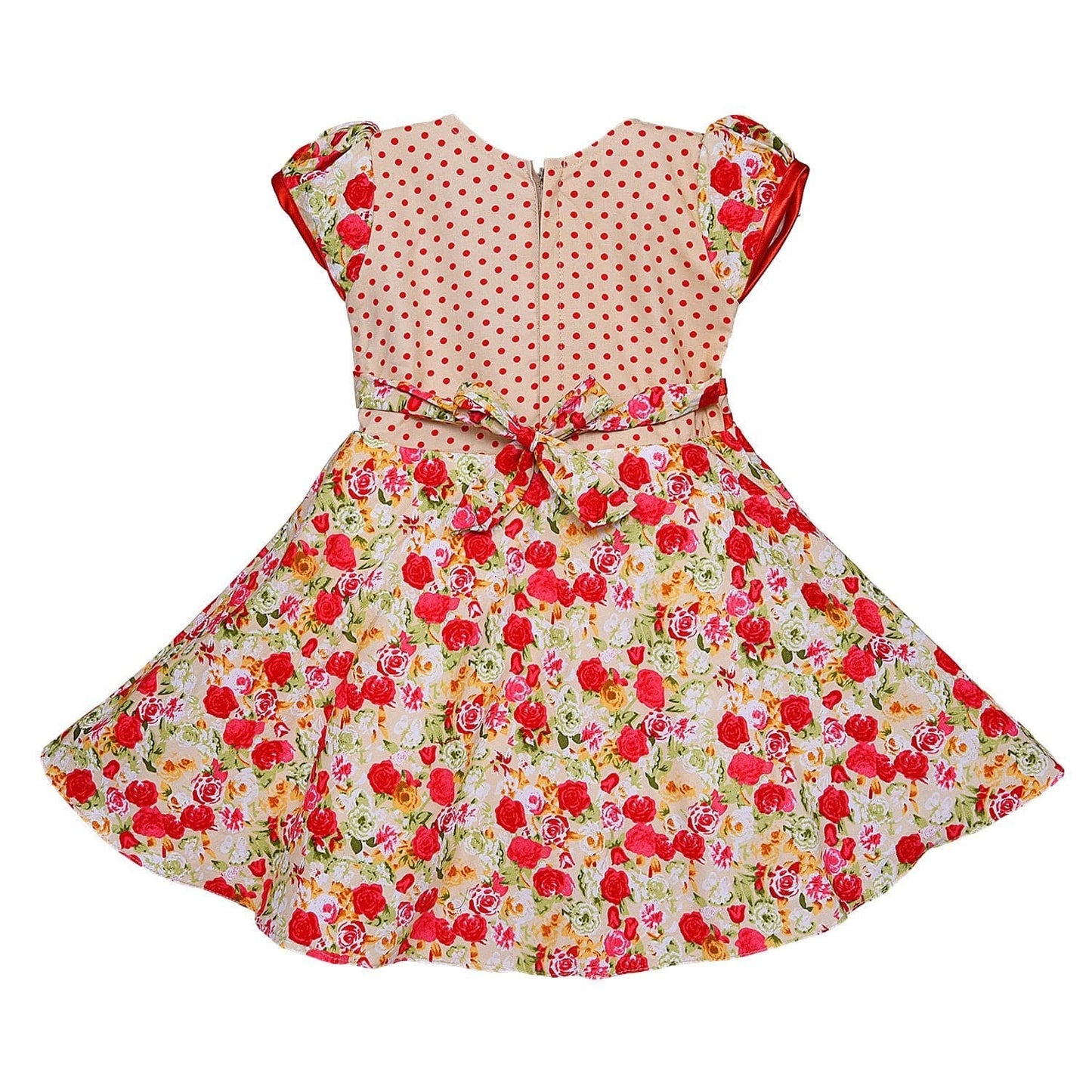 Baby Girls Cotton Frock Dress Ctn254rd - Wish Karo Cotton Wear - frocks Cotton Wear - baby dress