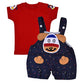 Wish Karo Unisex Cotton Animal Print T-Shirt and Short Set for Baby Boys - Baby Girls(Bt11rd)