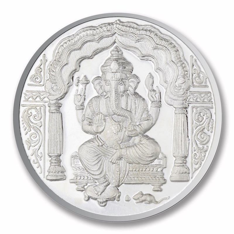 Shree Ganesha Silver Coin (50 gms) -  Wish Karo Dresses