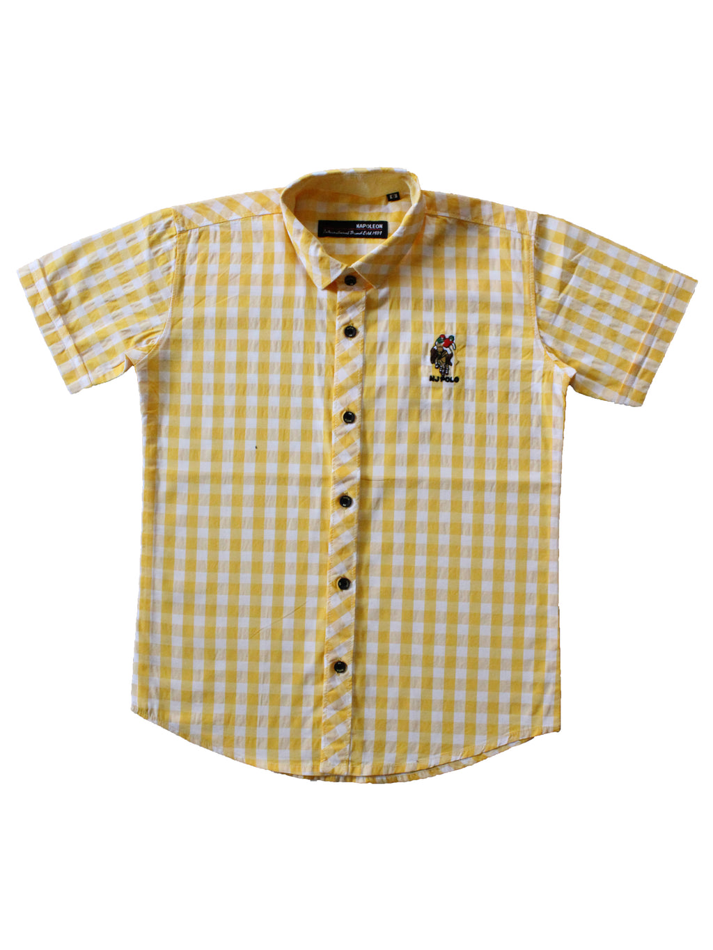 Wish Karo | Boys Checked Shirt Yellow