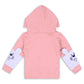 Wishkaro Unisex Cotton Applique Full Sleeve Hooded Sweatshirt-T301pnk