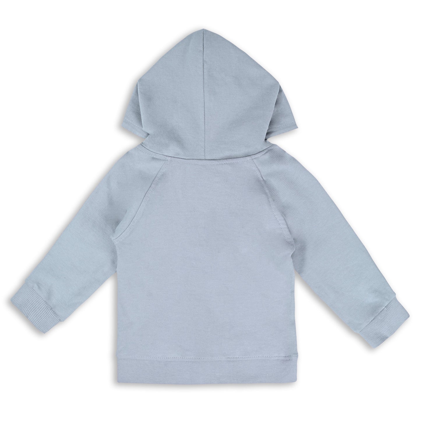 Wishkaro Unisex Cotton Applique Full Sleeve Hooded Sweatshirt-T303gry