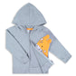 Wishkaro Unisex Cotton Applique Full Sleeve Hooded Sweatshirt-T303gry