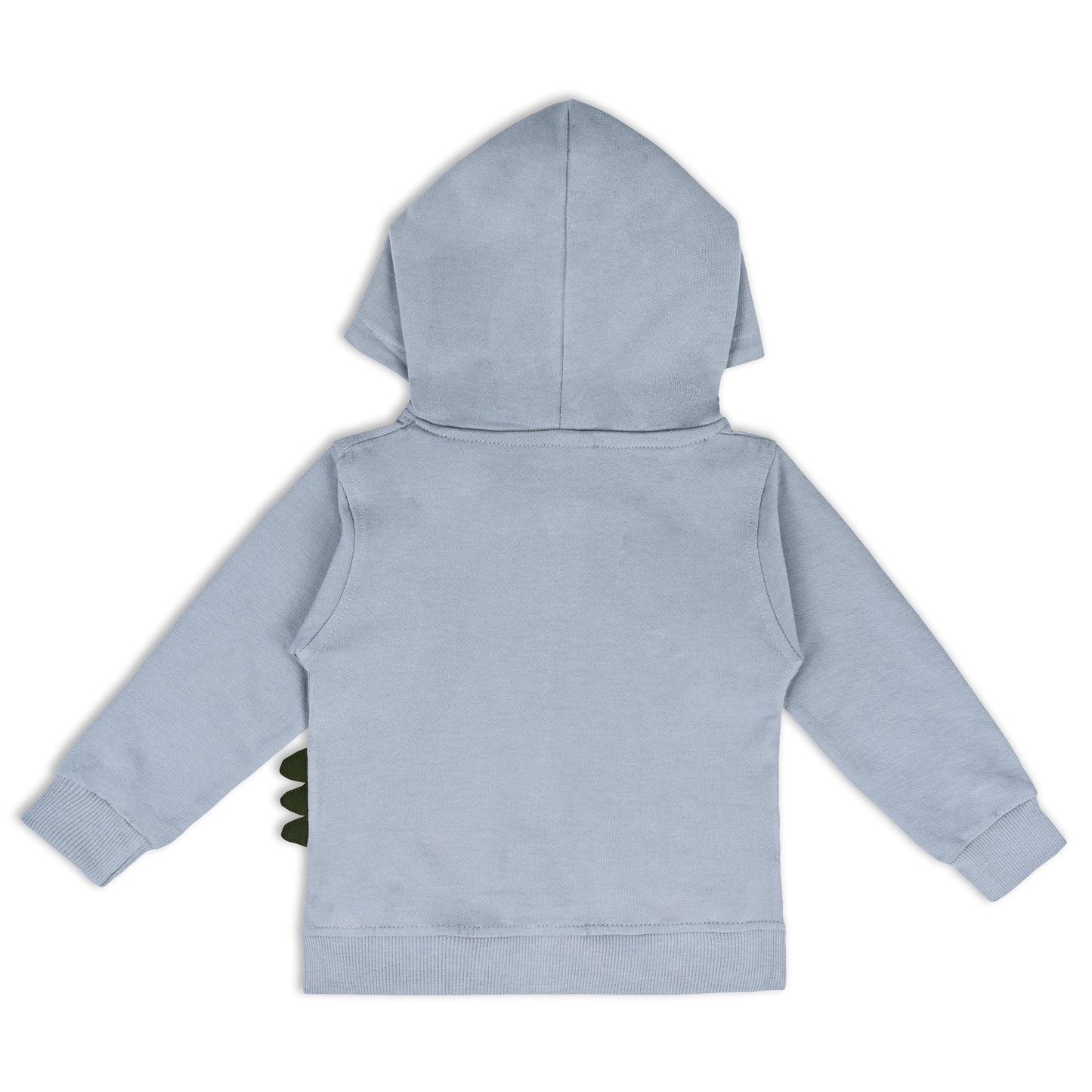 Wishkaro Unisex Cotton Applique Full Sleeve Hooded Sweatshirt-T306gry