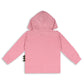 Wishkaro Unisex Cotton Applique Full Sleeve Hooded Sweatshirt-T306pnk