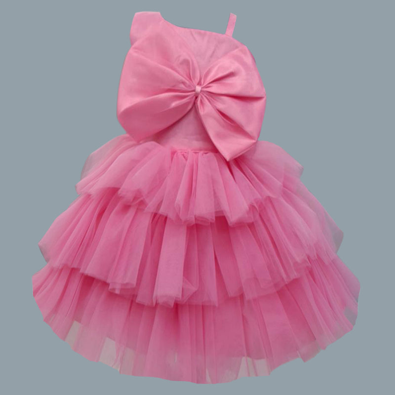 Baby Girls Cotton Frock Dress for Girls-bxa414bpnk - Wish Karo Party Wear - frocks Party Wear - baby dress