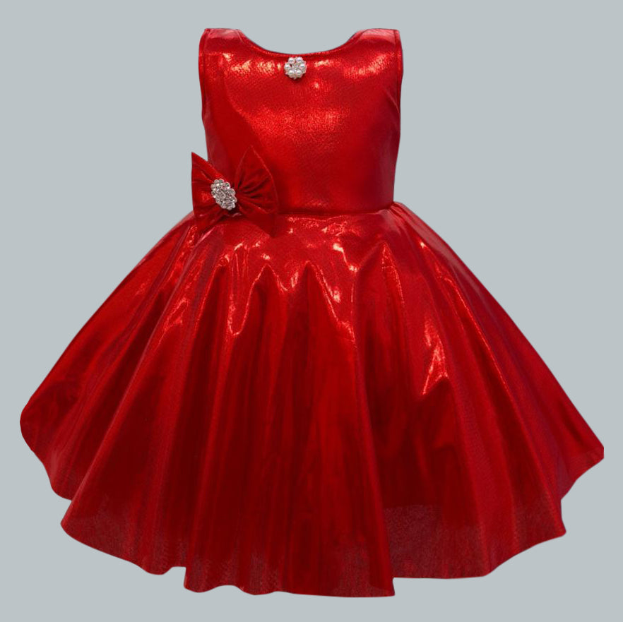Baby Girls Cotton Frock Dress for Girls-bxa411rd - Wish Karo Party Wear - frocks Party Wear - baby dress