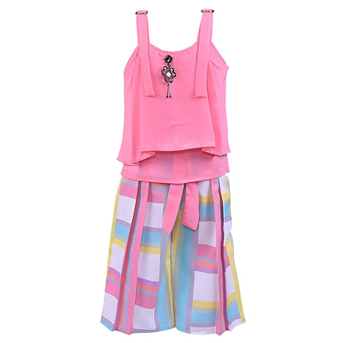 Wish Karo Baby Girls Top and Short Dress For Girls-(csl313pnk)