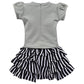 Wish Karo Baby Girls T-Shirt and Skirt Dress For Girls-(csl315gry)