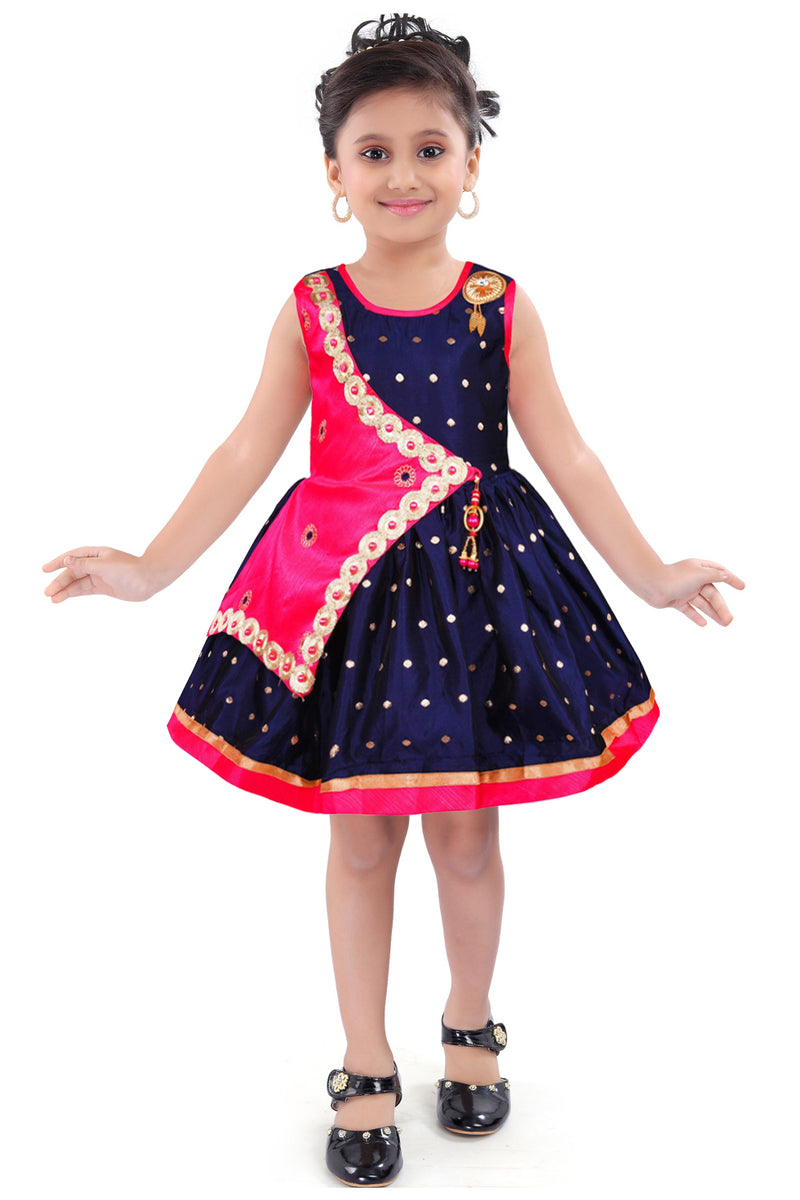 Baby Girls Party Wear Dress Birthday Frocks For Girls fe2446rani - Wish Karo Party Wear - frocks Party Wear - baby dress