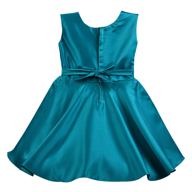 Wish Karo Baby Girl's A-Line Knee Length Dress(fe2665grn)