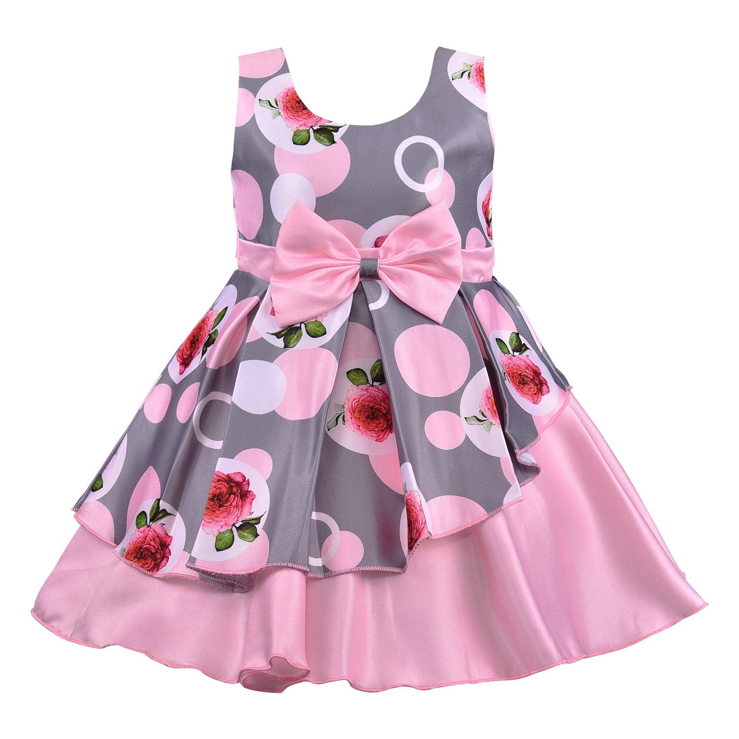 Baby Girls Frock Dress-fe2803bpnk - Wish Karo Party Wear - frocks Party Wear - baby dress