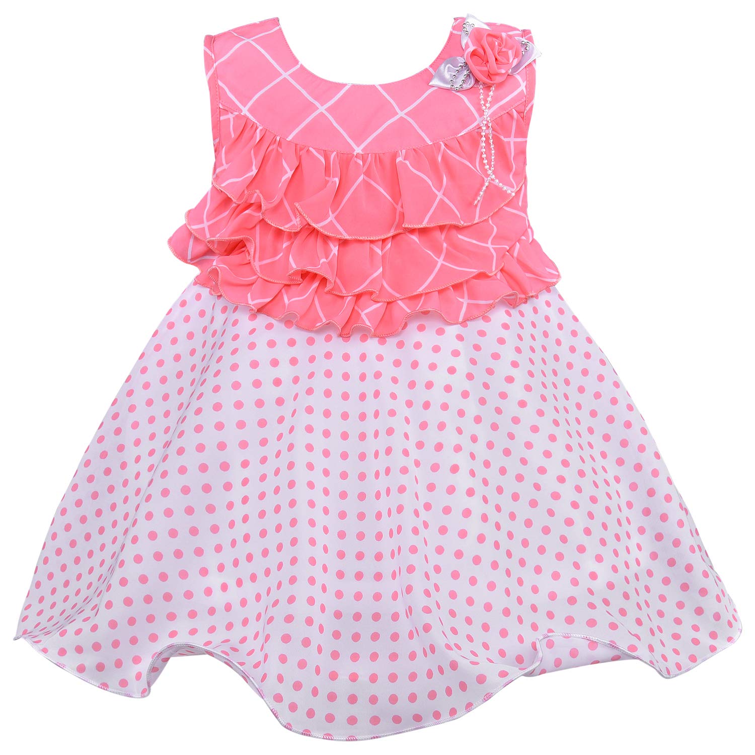 Baby Girls Dress Frock-fe2813pch - Wish Karo Party Wear - frocks Party Wear - baby dress