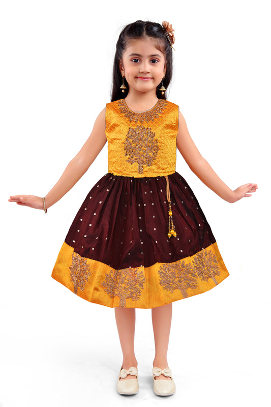 Wish Karo Baby Girls Partywear Frocks Dress For Girls (fe2913mrn)