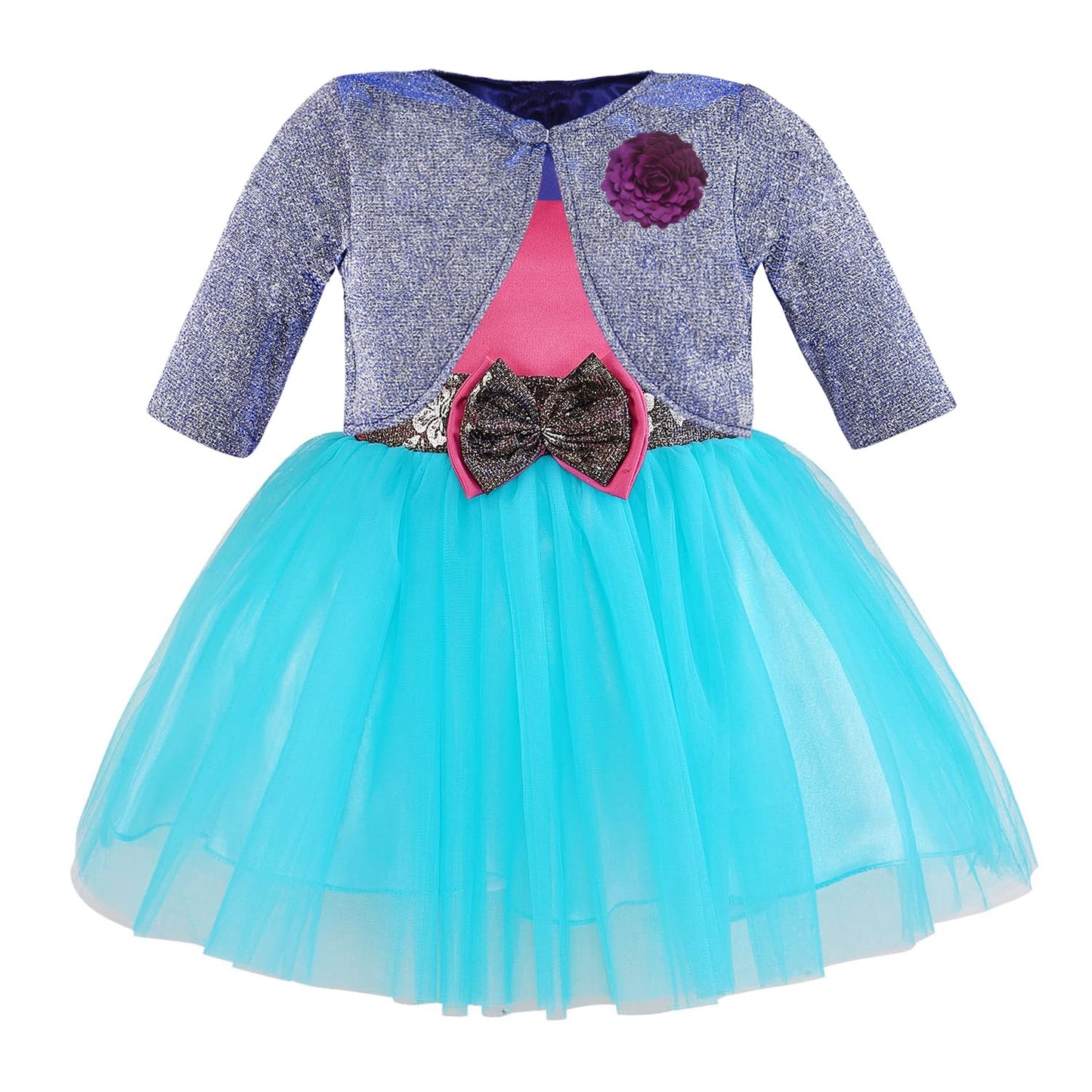 Wish Karo baby girls partywear frocks dress for girls fe3132bluJKTBLUL