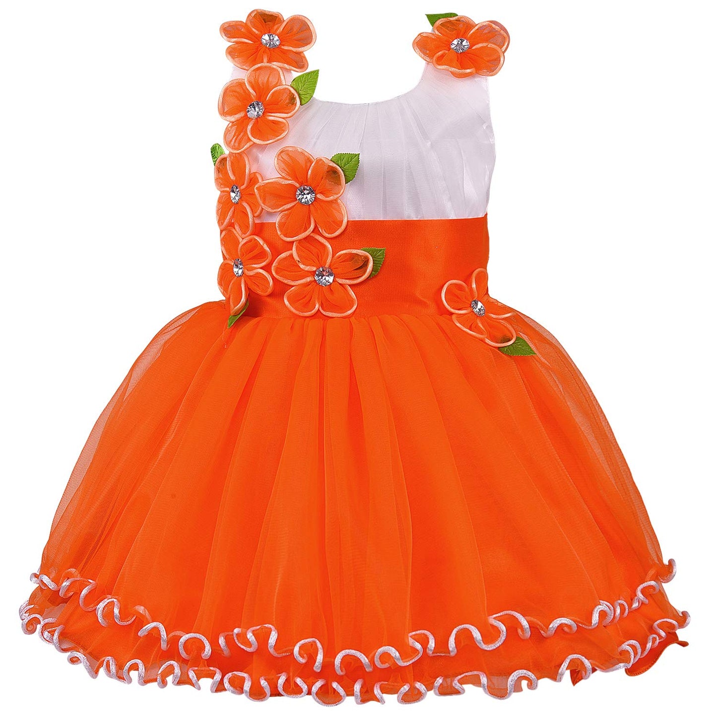 Wish Karo Baby Girls Partywear Frocks Dress For Girls (fr195org)