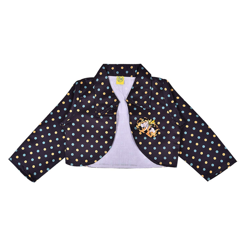 Wish Karo Girls Long Gown Dress with Jacket-(LF216y)