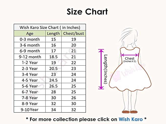 Wish Karo Baby Girls Frocks Dress-(rna011rd)