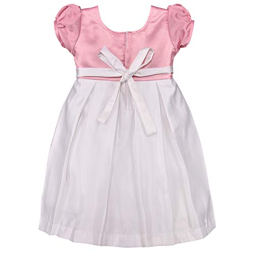 Baby Girls Frock Dress-stn728pnk - Wish Karo Party Wear - frocks Party Wear - baby dress