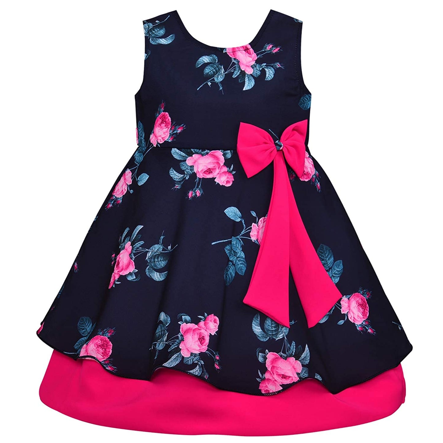Baby Girls Dress Frocks-stn736pnk - Wish Karo Party Wear - frocks Party Wear - baby dress