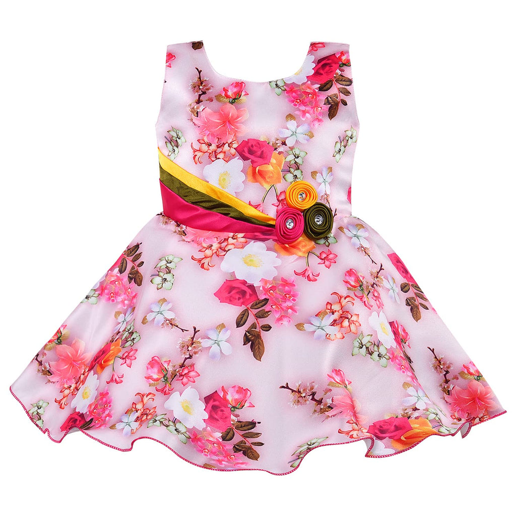 Wish Karo Baby Girls Frocks Dress-(stn775pnk)